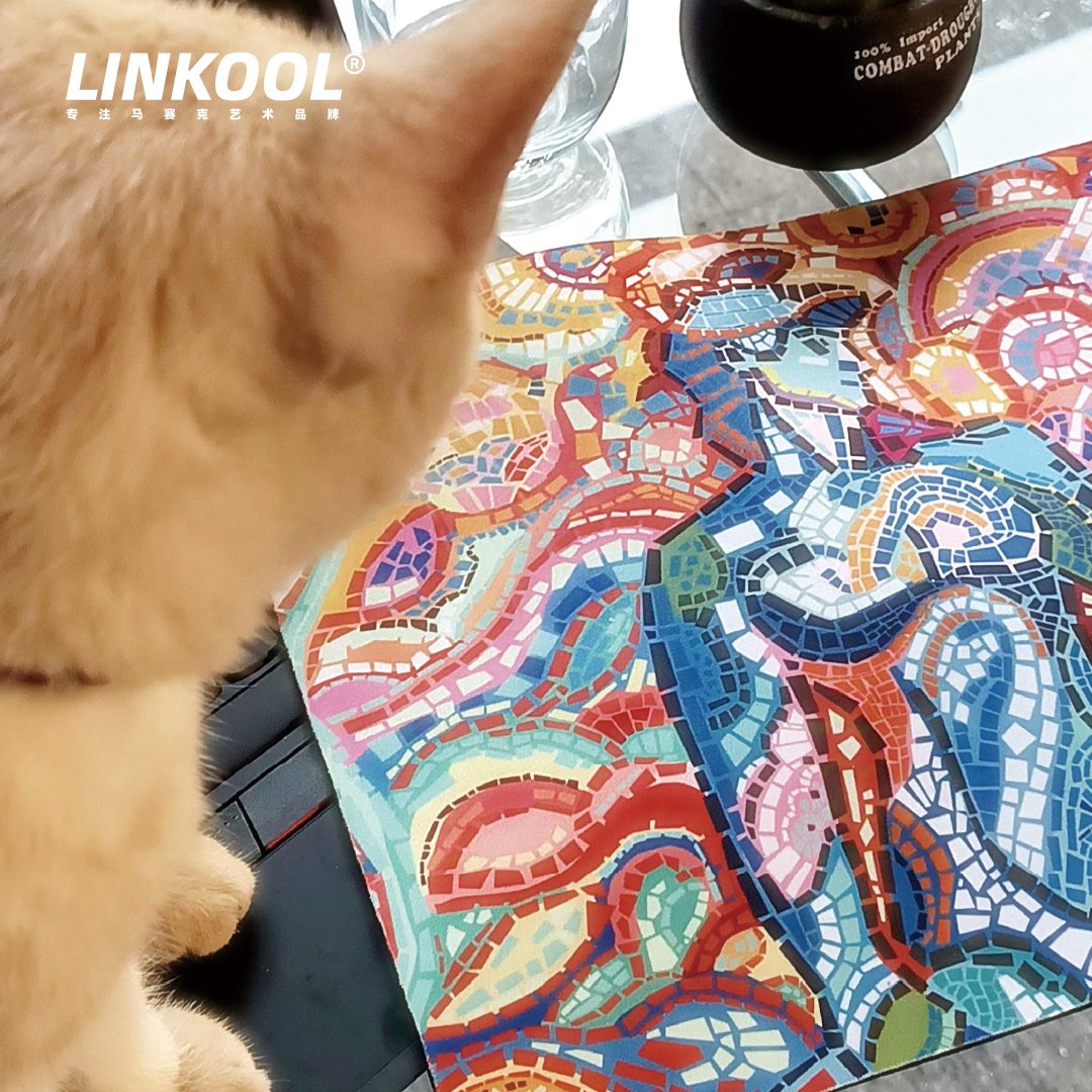 LINKOOL 马赛克天然橡胶鼠标垫