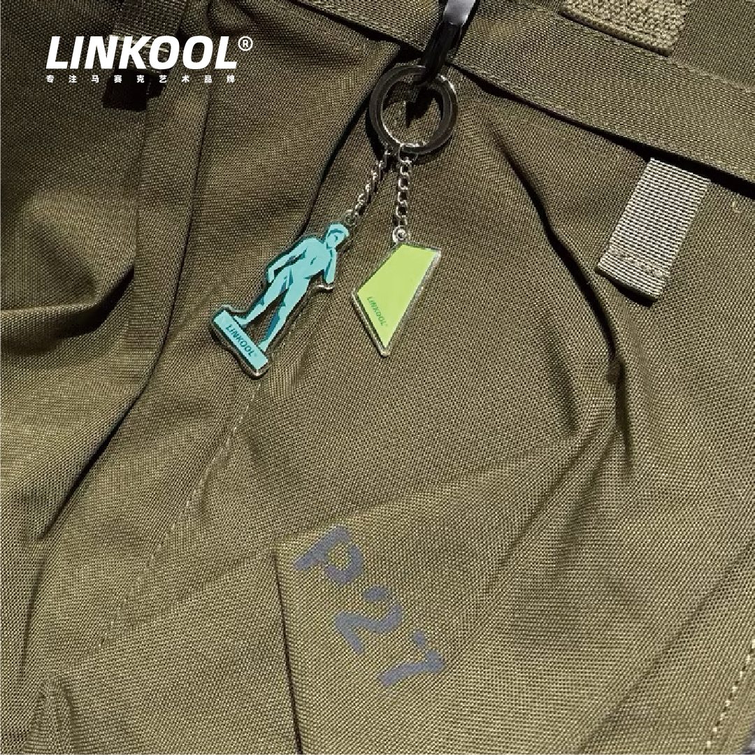 LINKOOL 美纪念马赛克钥匙扣